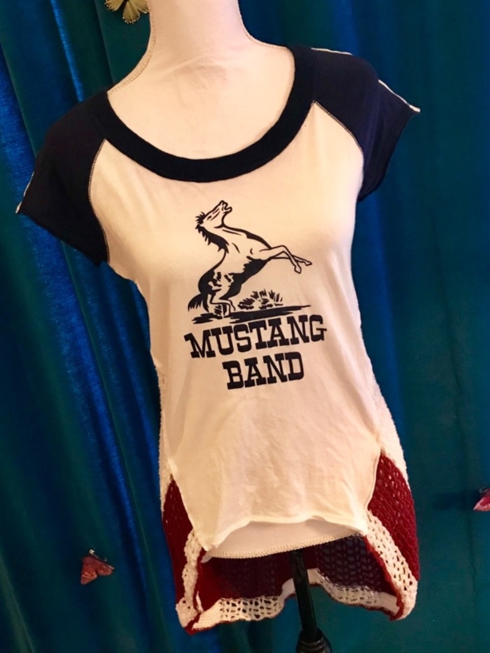 Free People Mustang Band Crochet Tee